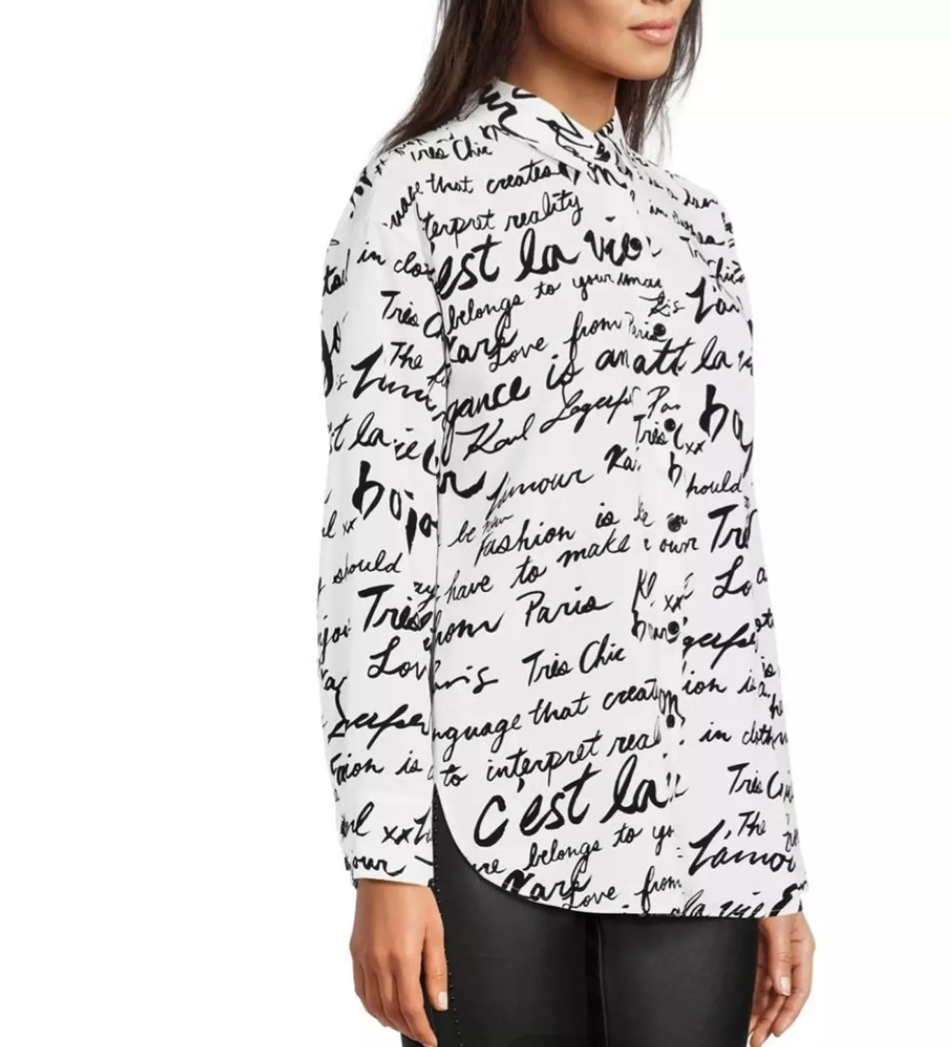 Karl Lagerfeld Paris Signature Script Shirt - Image 2