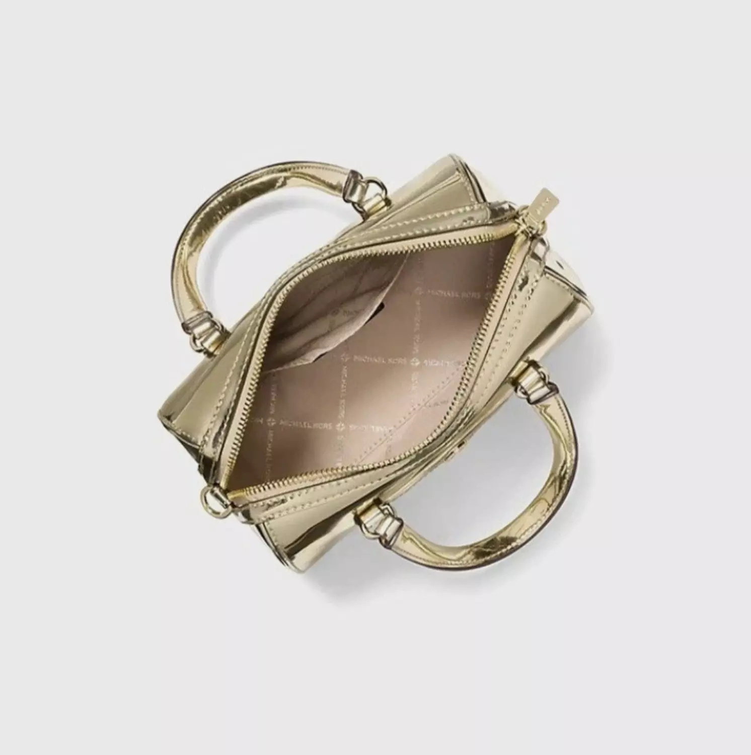 Michael Kors Metallic Satchel - Gold - Image 3
