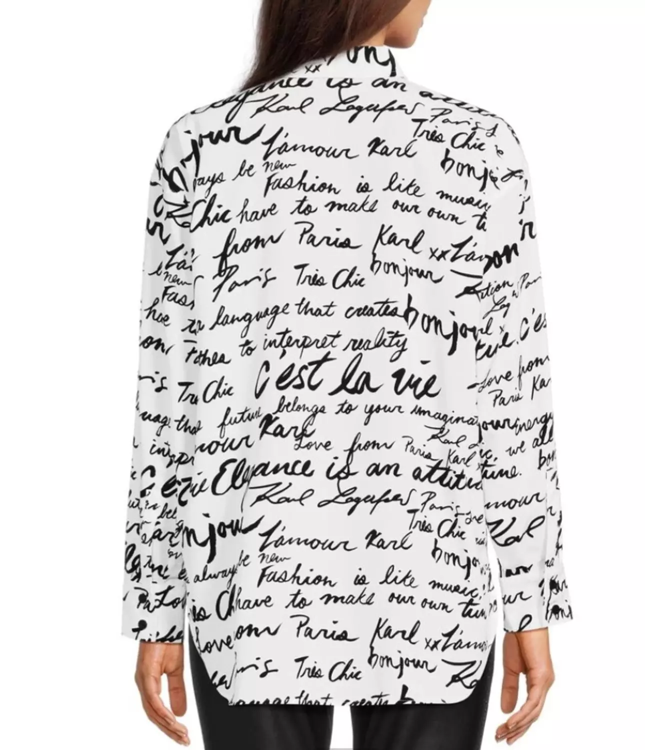 Karl Lagerfeld Paris Signature Script Shirt - Image 3