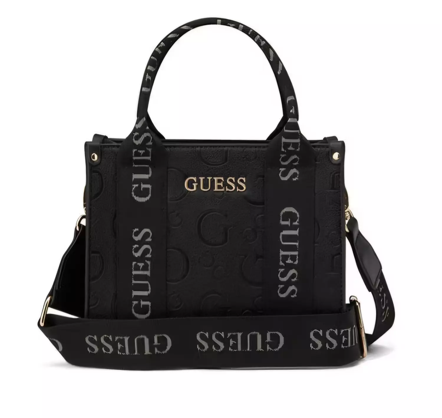 Guess boxy crossbody in a classic black Colorway - Image 3