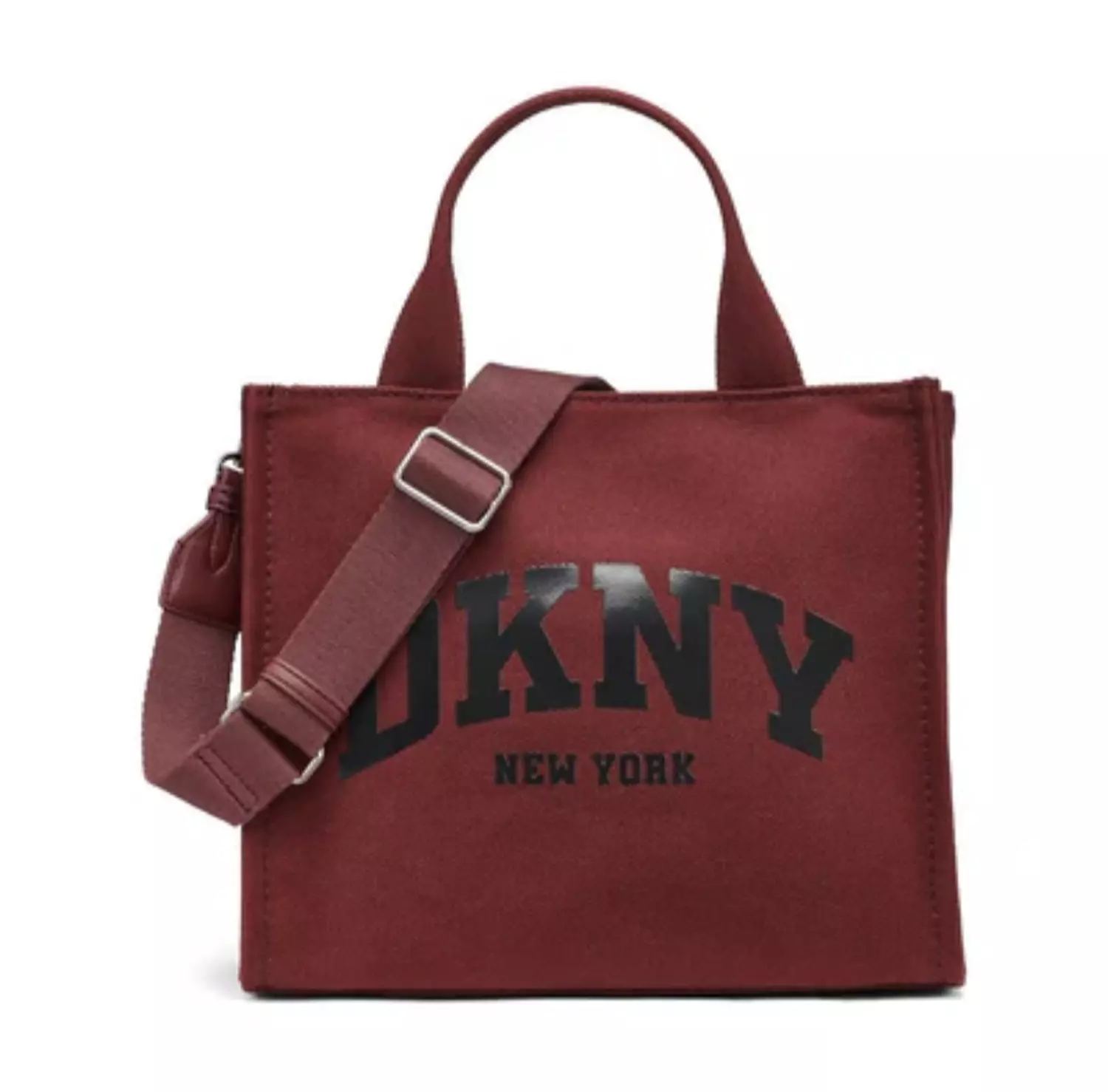 DKNY Tote Bag Canvas Rich Burgundy - Image 4