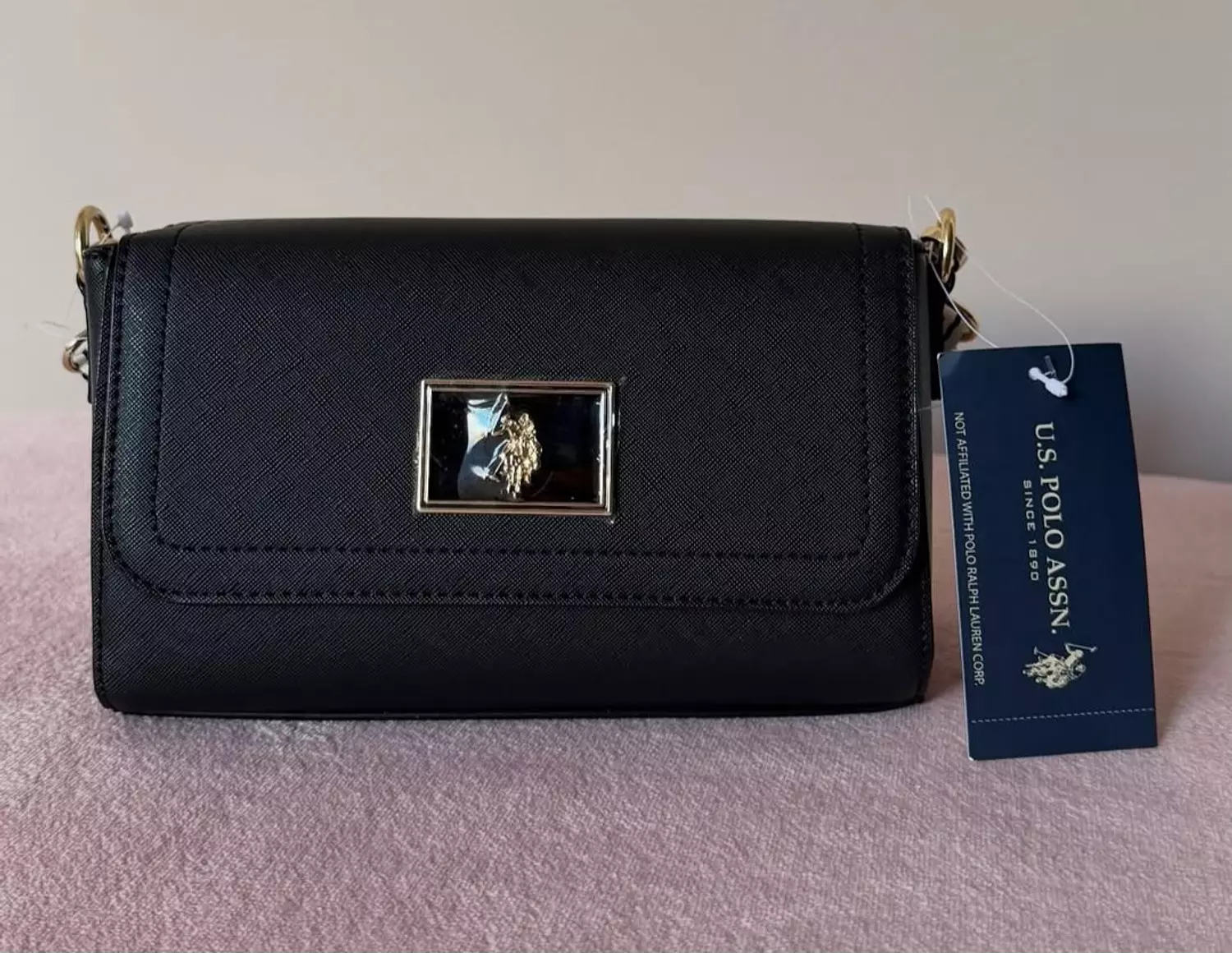 U.S polo Assn Black Crossbody Bag - Image 4