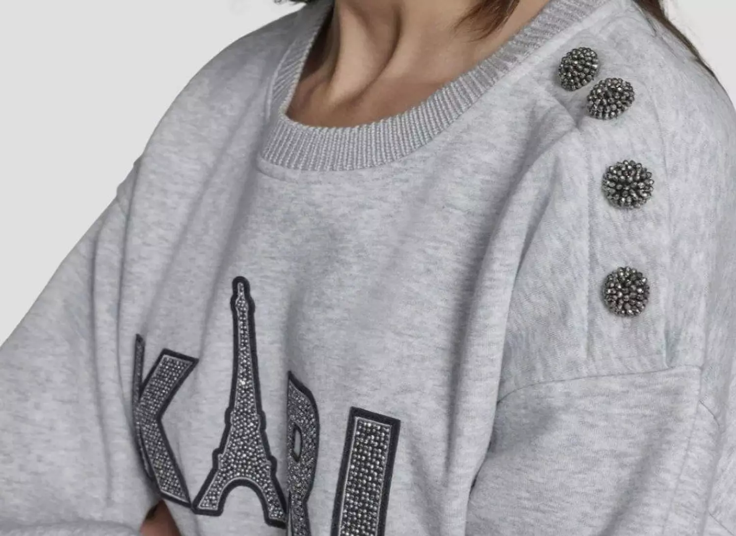 KARL Lagerfeld Paris sweatshirt that blends Parisian heritage with modern sparkle - Image 4