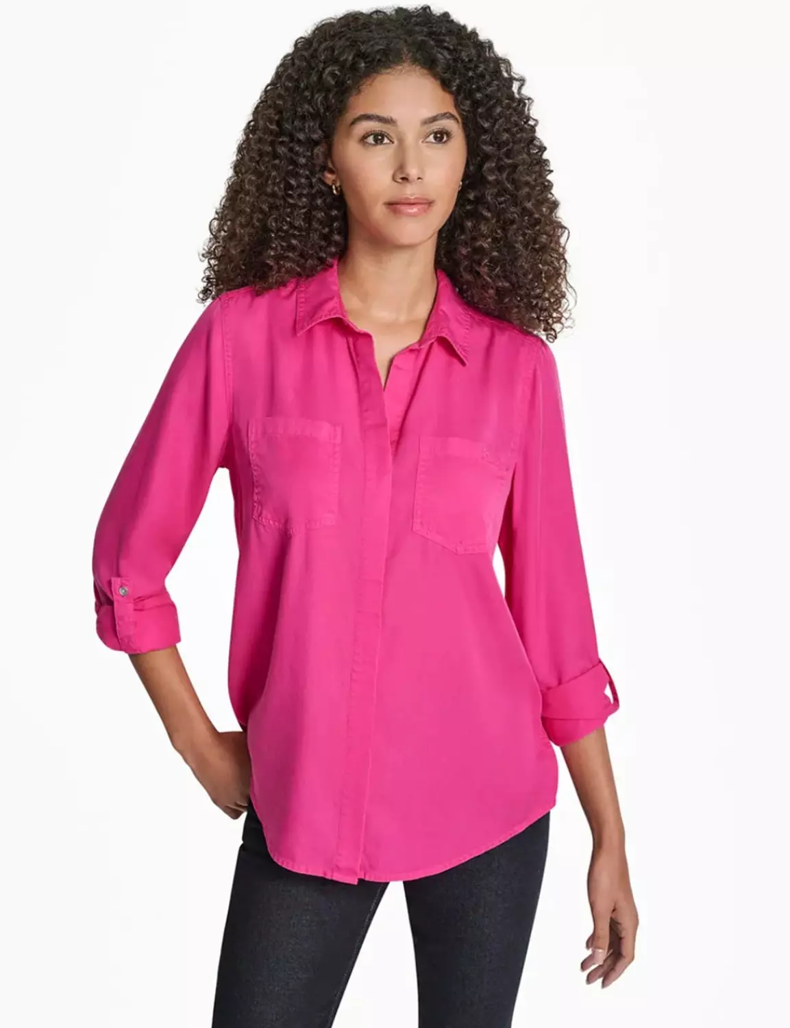 Dkny Jeans Shirt Fuchsia - Image 4