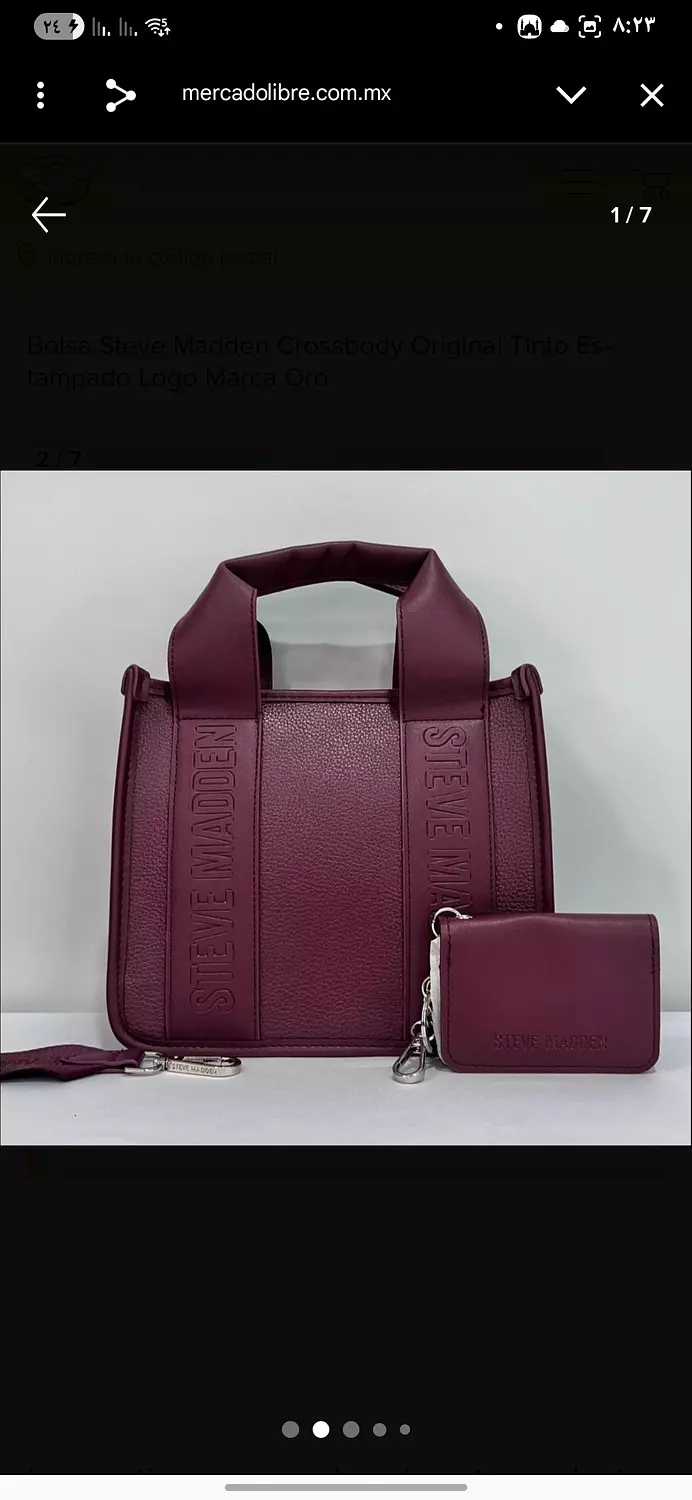 Steve Madden Deep Burgundy Tote with wallet - Image 5