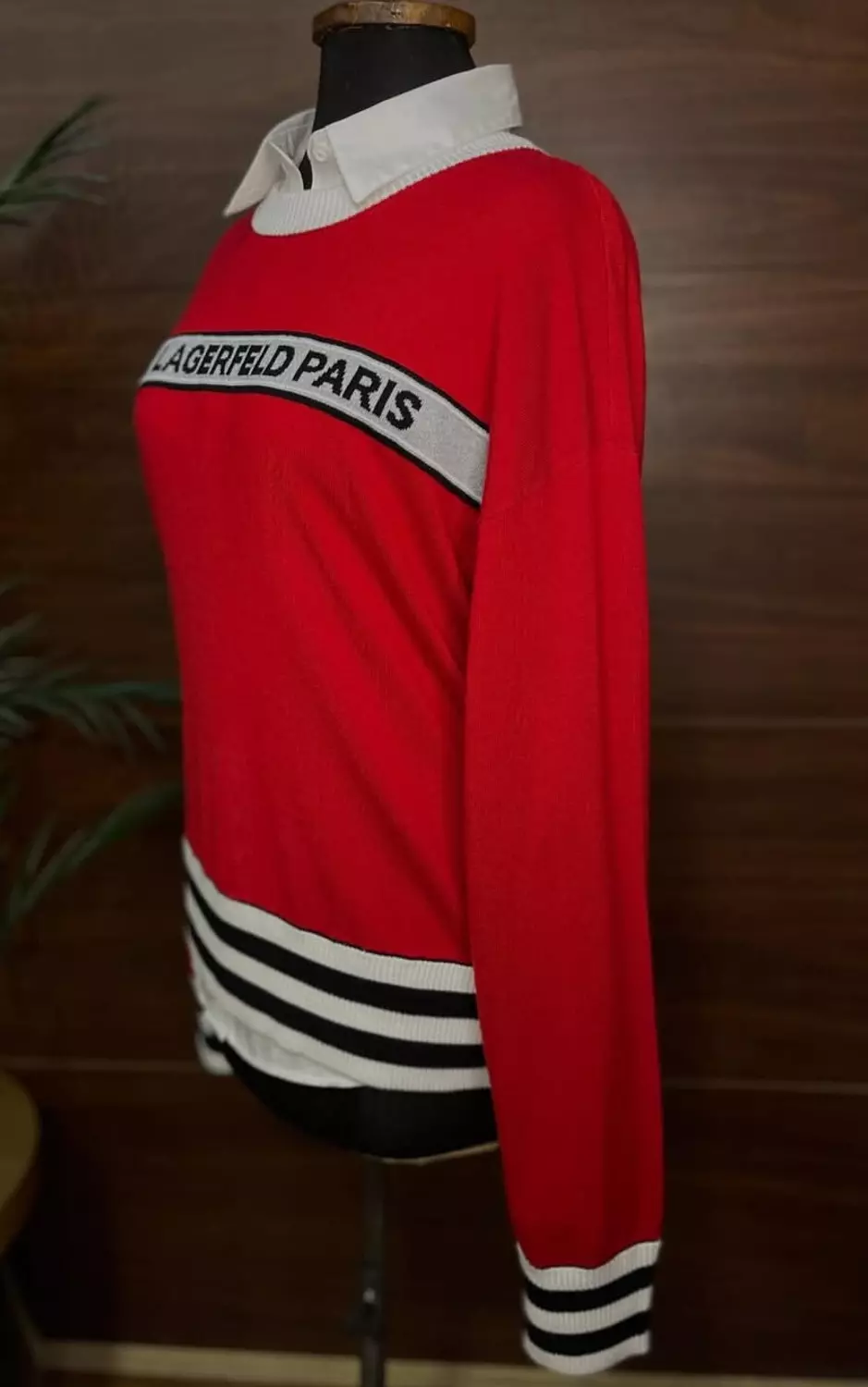 KARL Lagerfeld Paris knit sweater that offers a bold, sporty look - Image 5
