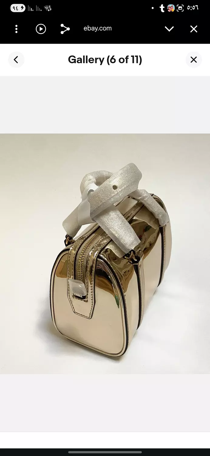 Michael Kors Metallic Satchel - Gold - Image 5